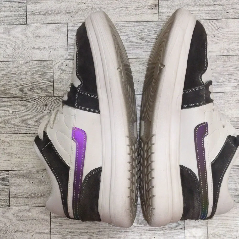 Rare Axels Men's White/Black/Purple Colorblock Sneakers US 10 EU 44 Height Boost